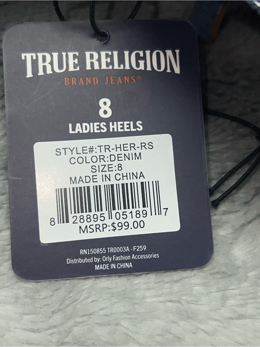 True Religion Denim Pointed Toe Ankle Boots - Light Blue
Her Foldover Cuff Heel - Picture 9 of 12